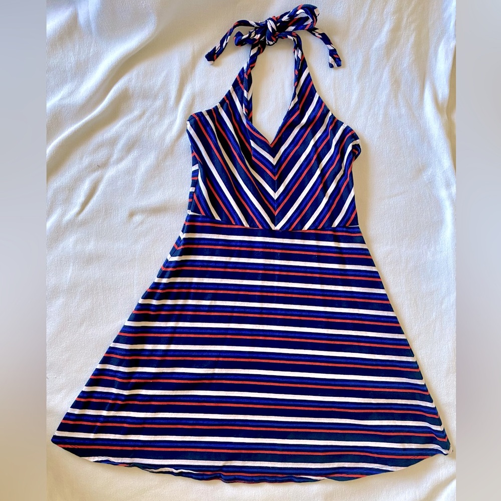 Aeropostale halter dress in striped pattern